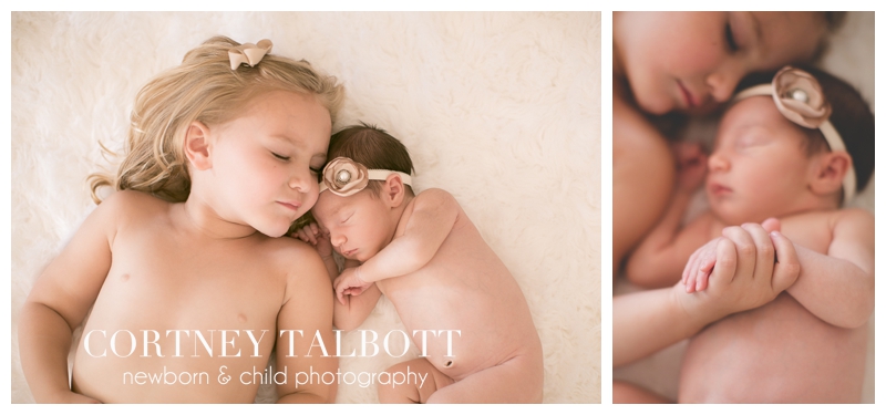 How to pose older siblings with newborn babies