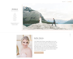 designer template for your photography website by The Palm Shop