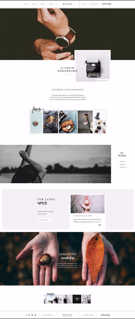 For photographers and artisans Website Design The Design Space Co. Atelier - Showit 
