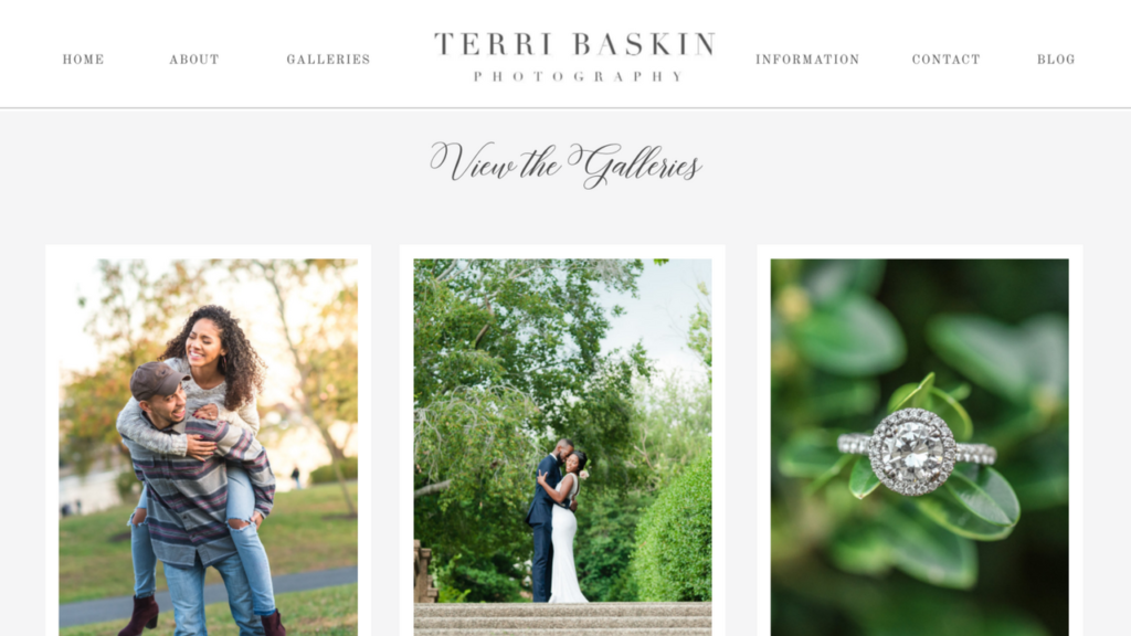 Updating your online wedding portfolio with galleries