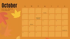 October 2017 social media schedule