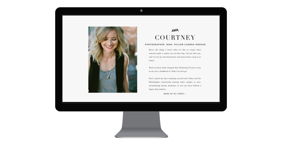 wedding photographer website about page to convert visitors to clients