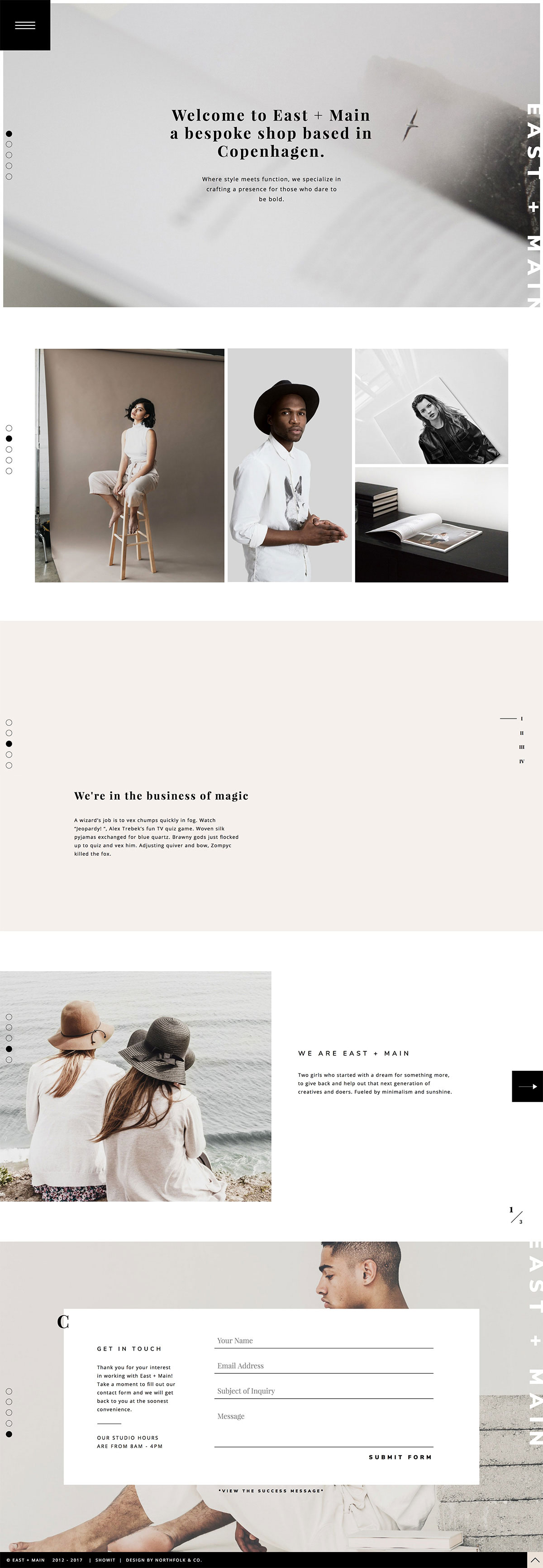 Premium Showit Design Template - East and Main