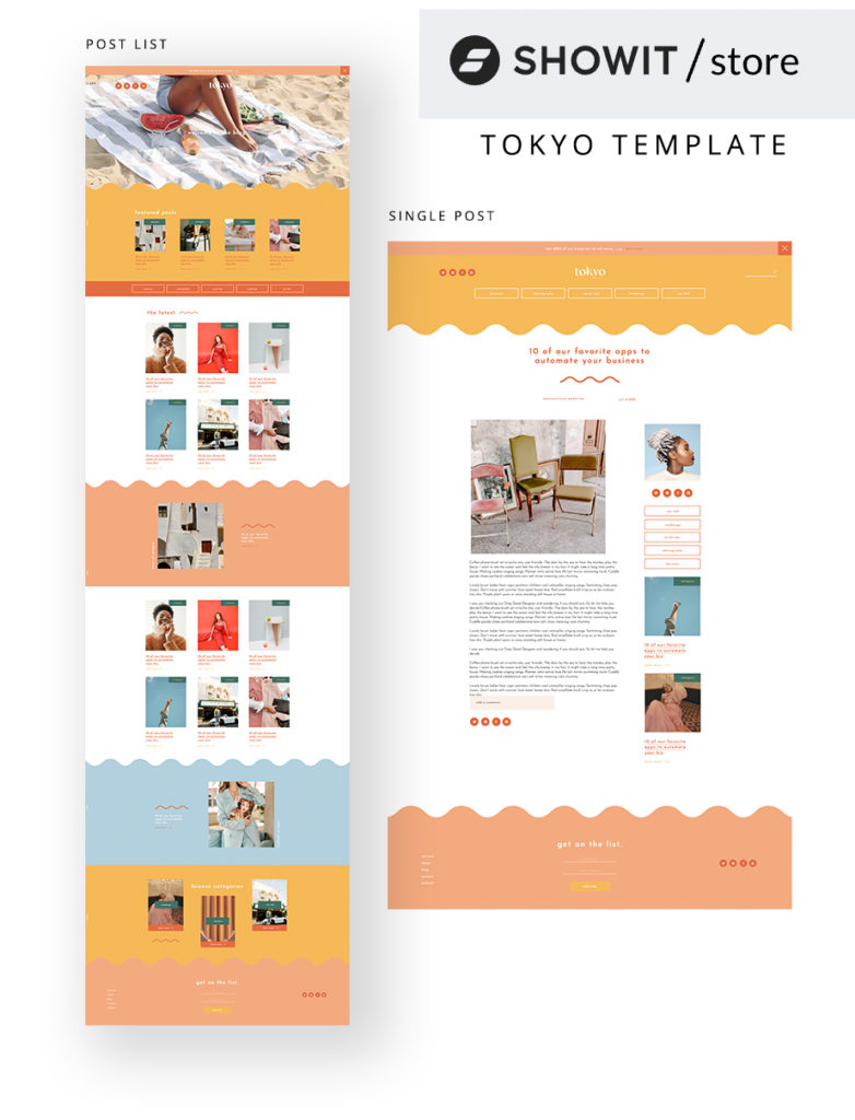 Showit Template Tokyo Post List and Single Post Type to Demonstrate WordPress Blog Design